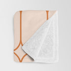 Mod Pods Retro Geo Pattern in Burnt Orange Cream Throw Blanket Gallery Image 3