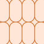 Mod Pods Retro Geo Pattern in Burnt Orange Cream Coffee Mug Gallery Image 2