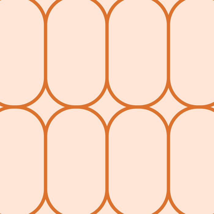 Mod Pods Retro Geo Pattern in Burnt Orange Cream Coffee Mug Gallery Image 2