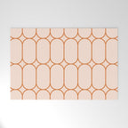Mod Pods Retro Geo Pattern in Burnt Orange Cream Welcome Mat Gallery Image 1