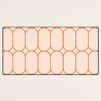 Mod Pods Retro Geo Pattern in Burnt Orange Cream Desk Mat Gallery Image 3