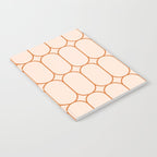 Mod Pods Retro Geo Pattern in Burnt Orange Cream Notebook Gallery Image 2