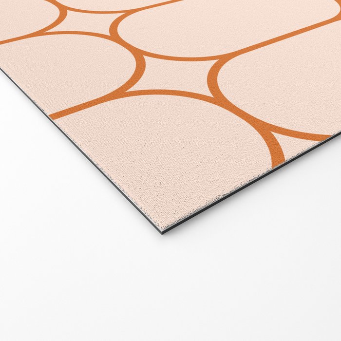 Mod Pods Retro Geo Pattern in Burnt Orange Cream Welcome Mat Gallery Image 2