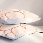 Mod Pods Retro Geo Pattern in Burnt Orange Cream Pillow Sham Gallery Image 3