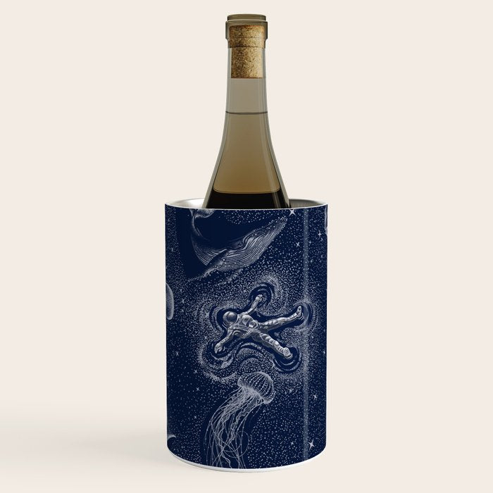Cosmic Ocean with astronaut Wine Chiller Gallery Image 1