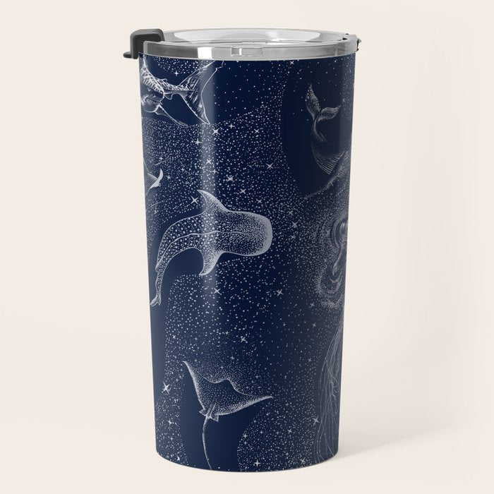 Cosmic Ocean with astronaut Travel Mug Gallery Image 3