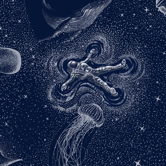 Cosmic Ocean with astronaut Coffee Mug Gallery Image 2