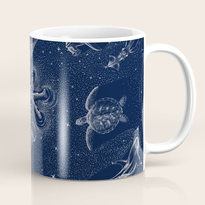 Cosmic Ocean with astronaut Coffee Mug Gallery Image 1