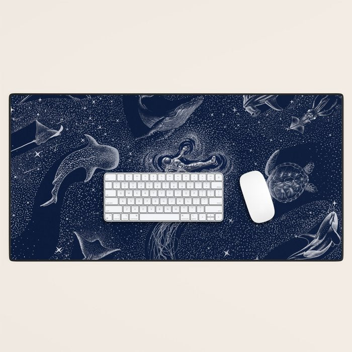 Cosmic Ocean with astronaut Desk Mat Gallery Image 1