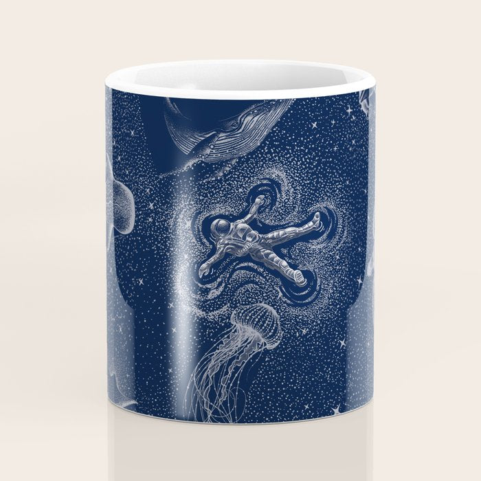 Cosmic Ocean with astronaut Coffee Mug Gallery Image 4