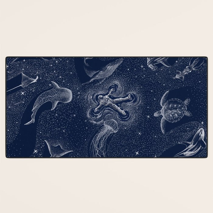 Cosmic Ocean with astronaut Desk Mat Gallery Image 3