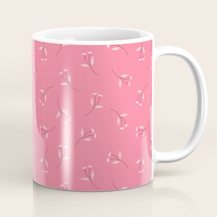 Pressed Posies - Retro Pink Coffee Mug Gallery Image 1