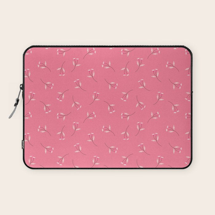 Pressed Posies - Retro Pink Laptop Sleeve Gallery Image 1