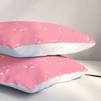 Pressed Posies - Retro Pink Pillow Sham Gallery Image 3