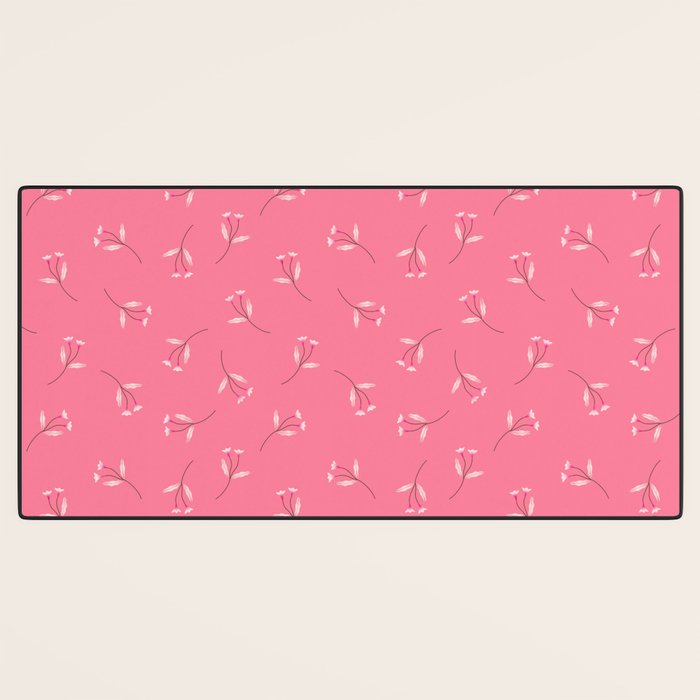 Pressed Posies - Retro Pink Desk Mat Gallery Image 3