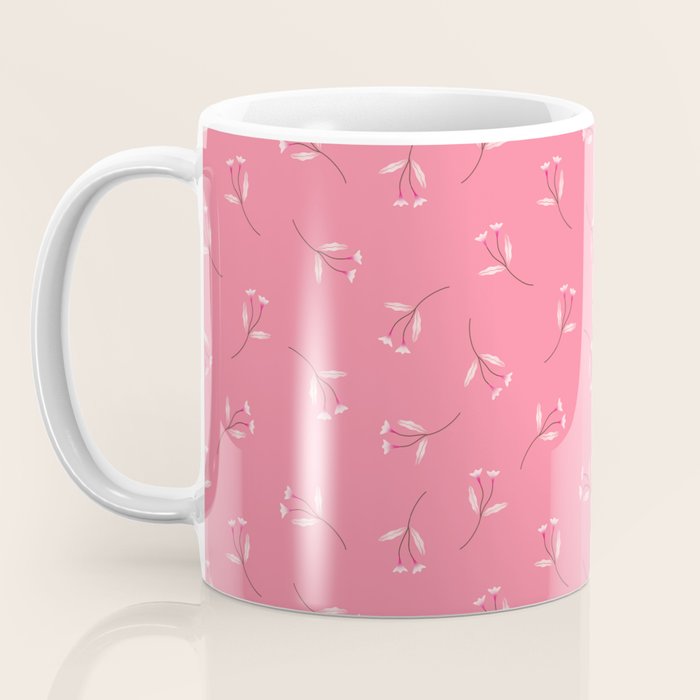Pressed Posies - Retro Pink Coffee Mug Gallery Image 3