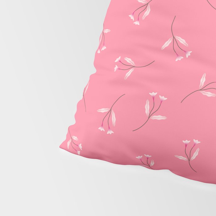 Pressed Posies - Retro Pink Pillow Sham Gallery Image 4