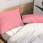 Pressed Posies - Retro Pink Pillow Sham Gallery Image 2