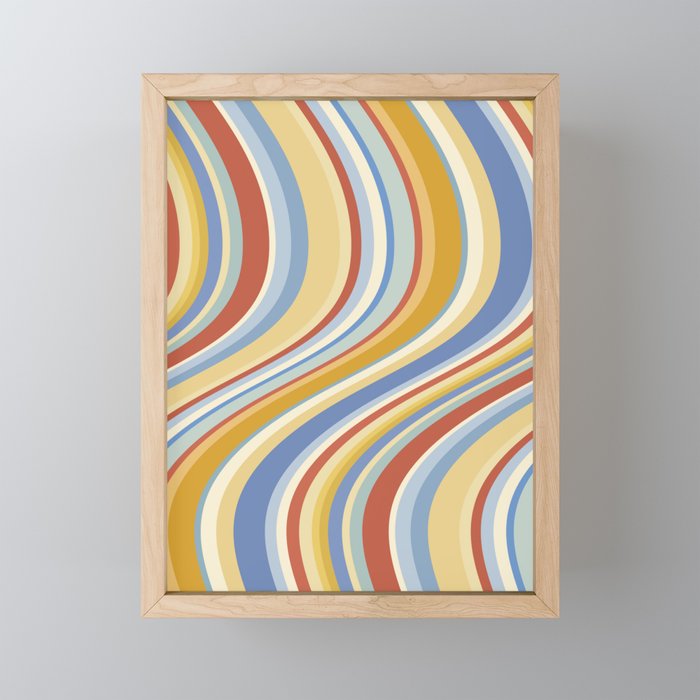 Wavy Stripes VIII - 70s Summer Mini Art Print Gallery Image 1