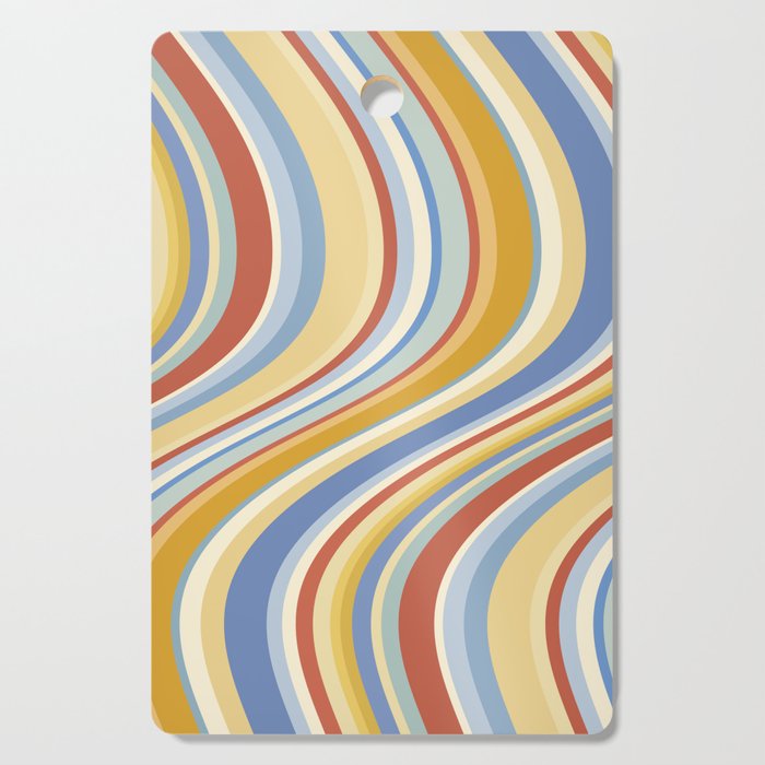 Wavy Stripes VIII - 70s Summer Cutting Board Gallery Image 1