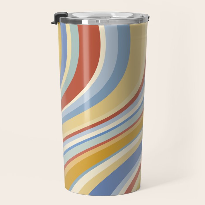 Wavy Stripes VIII - 70s Summer Travel Mug Gallery Image 3
