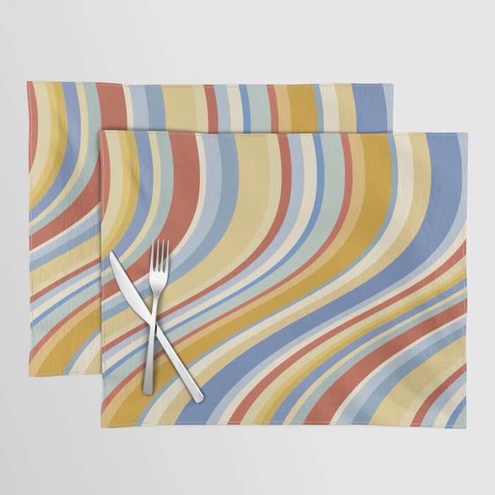 Wavy Stripes VIII - 70s Summer Placemat Gallery Image 1
