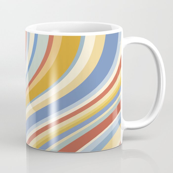 Wavy Stripes VIII - 70s Summer Coffee Mug Gallery Image 1