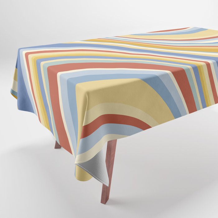 Wavy Stripes VIII - 70s Summer Tablecloth Gallery Image 1