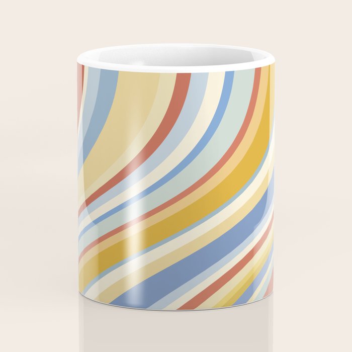 Wavy Stripes VIII - 70s Summer Coffee Mug Gallery Image 4
