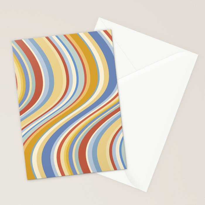 Wavy Stripes VIII - 70s Summer Stationery Card Gallery Image 2