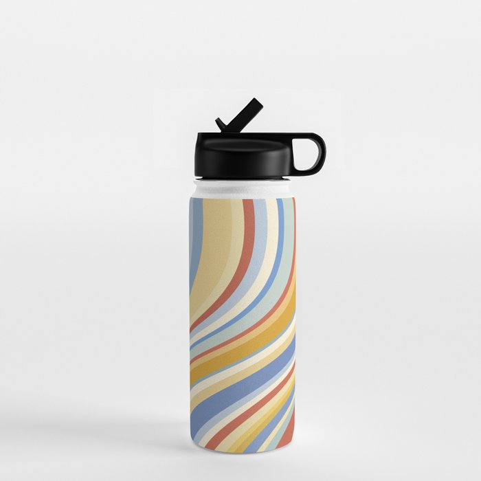 Wavy Stripes VIII - 70s Summer Water Bottle Gallery Image 1