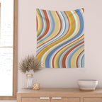 Wavy Stripes VIII - 70s Summer Wall Tapestry Gallery Image 2