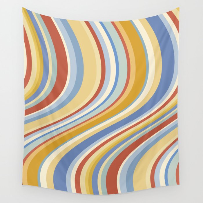 Wavy Stripes VIII - 70s Summer Wall Tapestry Gallery Image 4