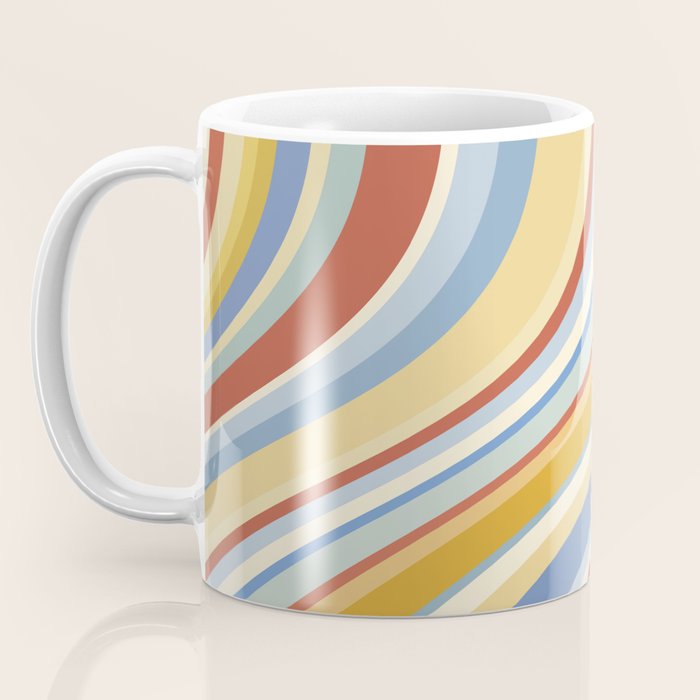 Wavy Stripes VIII - 70s Summer Coffee Mug Gallery Image 3