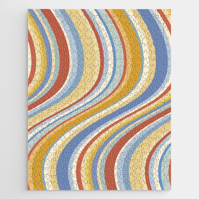 Wavy Stripes VIII - 70s Summer Jigsaw Puzzle Gallery Image 1