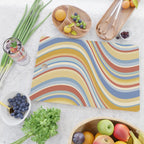 Wavy Stripes VIII - 70s Summer Cutting Board Gallery Image 2