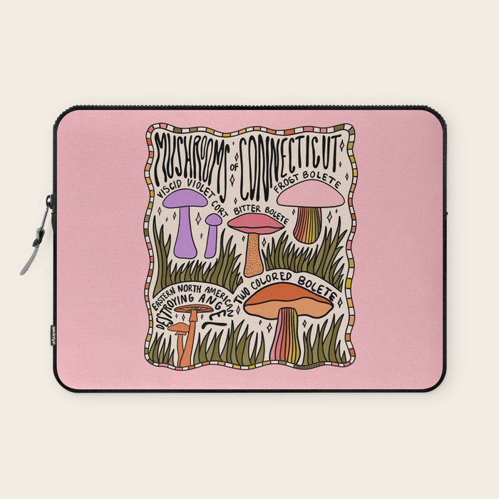 Mushrooms of Connecticut Laptop Sleeve Gallery Image 1