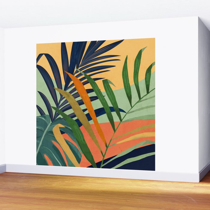 Abstract Art Tropical Leaves 117 Wall Mural Gallery Image 2