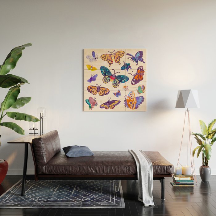 Butterflies Day - bright Wood Wall Art Gallery Image 2