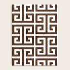 Dark Brown and White Greek Key Pattern Notebook Gallery Image 4