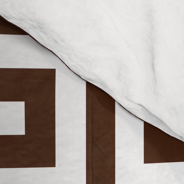 Dark Brown and White Greek Key Pattern Comforter Gallery Image 4