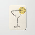 Minimalist Margarita Cocktail Drink Bath Mat Gallery Image 1