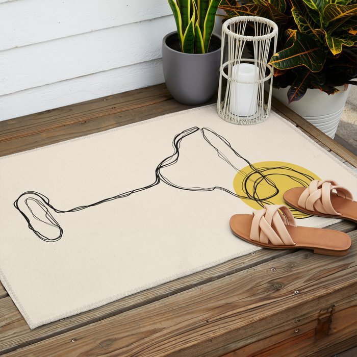 Minimalist Margarita Cocktail Drink Outdoor Rug Gallery Image 2