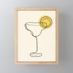 Minimalist Margarita Cocktail Drink Mini Art Print Gallery Image 1