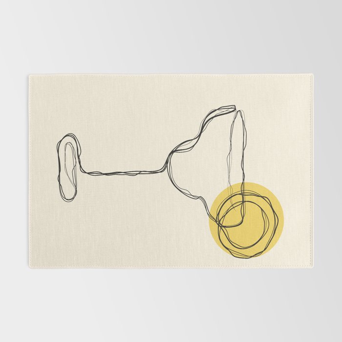 Minimalist Margarita Cocktail Drink Rug Gallery Image 2