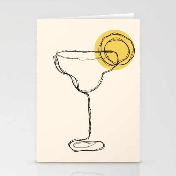 Minimalist Margarita Cocktail Drink Stationery Card Gallery Image 2