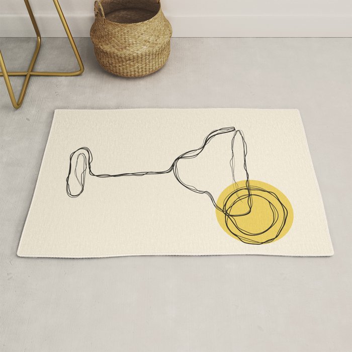 Minimalist Margarita Cocktail Drink Rug Gallery Image 1