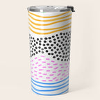 Abstract hand drawn shapes doodle pattern Travel Mug Gallery Image 2