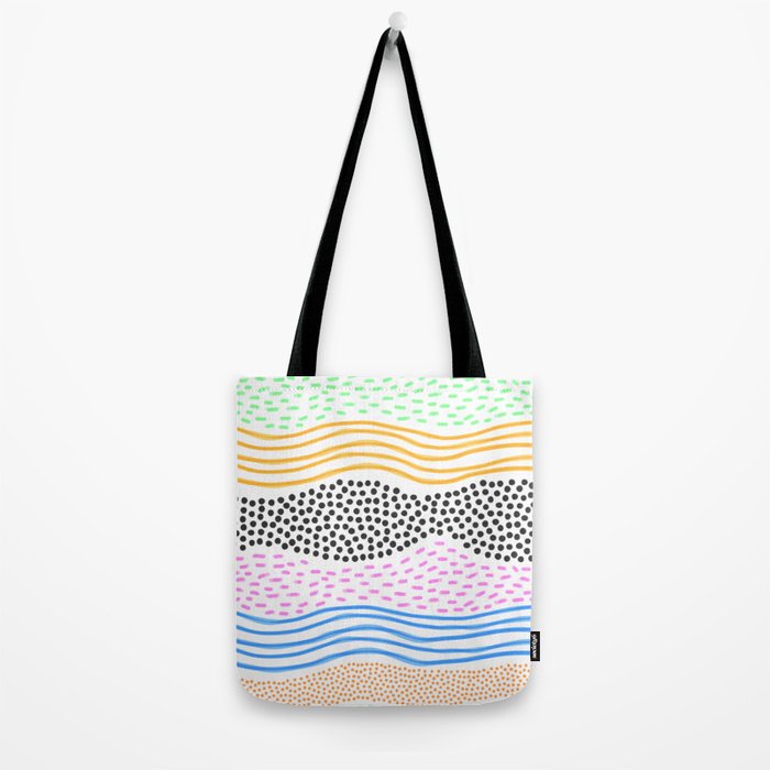 Abstract hand drawn shapes doodle pattern Tote Bag Gallery Image 2
