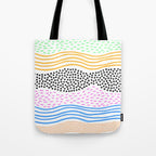 Abstract hand drawn shapes doodle pattern Tote Bag Gallery Image 1